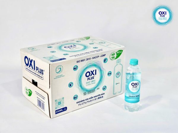NƯỚC KHOÁNG ION KIỀM NGUYÊN BẢN OXI PLUS pH 9.5 - 450ml - Thùng 24 chai