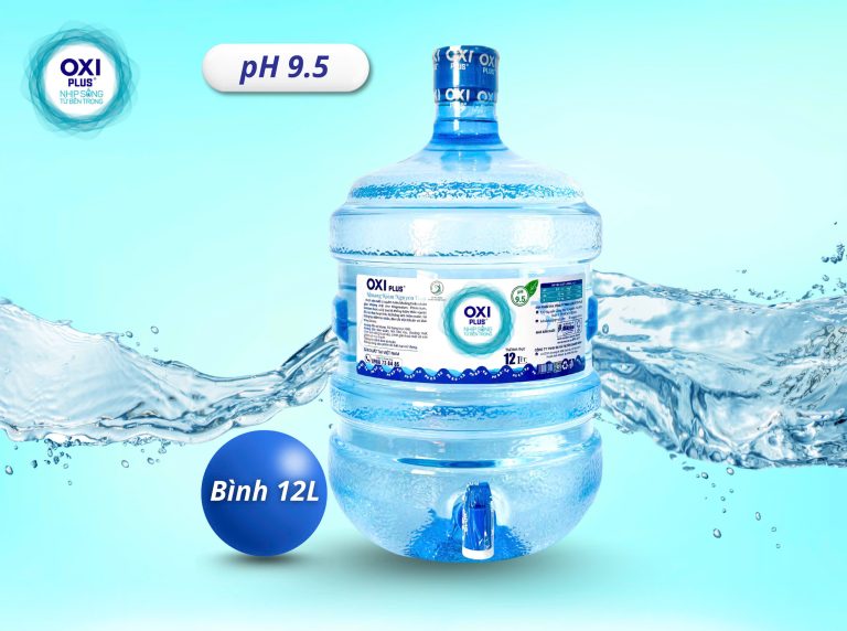 NƯỚC KHOÁNG ION KIÊM NGUYÊN BẢN OXI PLUS - pH 9.5 - Bình 12L