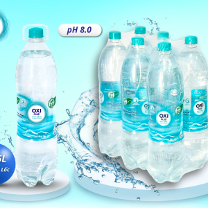NƯỚC KHOÁNG KIỀM NGUYÊN BẢN OXI PLUS pH 8.0 - 1 lít 75 - Lốc 6 chai