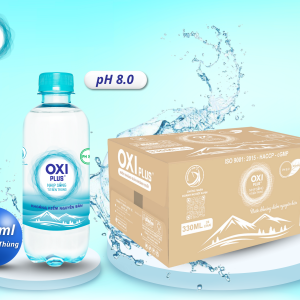 NƯỚC KHOÁNG KIỀM NGUYÊN BẢN OXI PLUS pH 8.0 - 330ml - thùng 24 chai