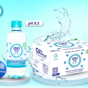 NƯỚC KHOÁNG ION KIỀM NGUYÊN BẢN OXI PLUS pH 9.5 - 330ml -  thùng 24 chai