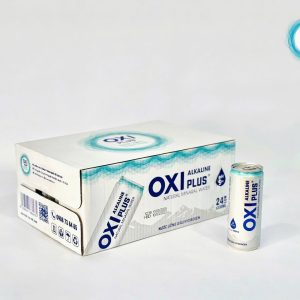 NƯỚC KHOÁNG ION KIỀM NGUYÊN BẢN OXI PLUS pH 9.5 - Lon 330ml - Thùng 24 lon